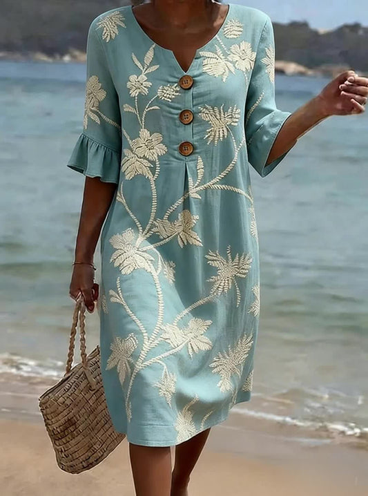 Robe décontractée à imprimé floral pour femme
